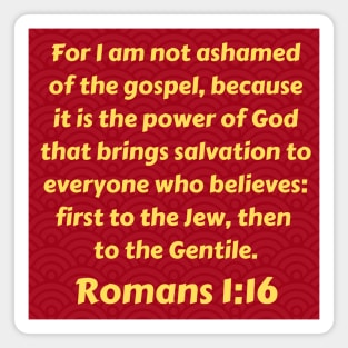 Bible Verse Romans 1:16 Magnet